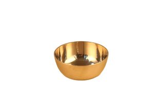 Mirror Polished Copper Bowl with Hammered Patterns Home Decor Candle Vessel <b>Container</b> - Product Image 2
