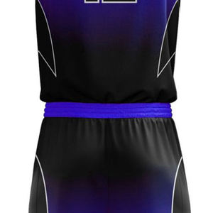 Uniformes de basket-ball pour adultes avec service de conception de logo par sublimation personnalisée, étiquettes, uniforme de basket-ball 100% polyester - Product Image 5