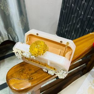 กระเป๋าคลัทช์เรซิ่นทำมือหรูหราปรับแต่งได้เป็นมิตรกับสิ่งแวดล้อม - Product Image 4