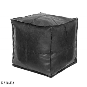 Vente en gros de canapés carrés en cuir et cheveux pouf carré fait à la main tabouret de bar chaises pouf chaises de salle à manger pour la décoration intérieure - Product Image 6