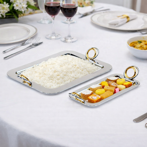 Plateau de service pour riz, plateau de service pour aliments, plateau de service pour thé et café, plateau de service pour collations, plateau de service pour hôtel - Product Image 1