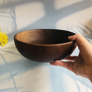 Saladier en bois naturel Ensemble rond Bol à fruits en bois d'acacia pour le service au restaurant, fait à la main du Vietnam - Product Image 4
