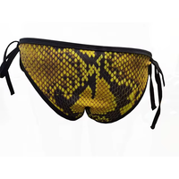 Ensemble de lingerie sexy pour femmes en 2 pièces Décoration en cristal Bretelles souples et flexibles Micro soutien-gorge Grande taille Imprimé animal Respirant Dos nu