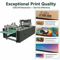 Imprimante numérique jet d'encre monocouche 20 m/min, machine haute vitesse unidirectionnelle pour boîtes en carton ondulé et boîtes à pizza sur demande