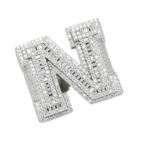 แหวนเพชรรูปฮิปฮอป12.00กะรัต VVS Moissanite ทรงกลม & Baguette ตัดเพชรแหวนแต่งงานสำหรับ925ของผู้ชายเงินสเตอร์ลิง - Product Image 1