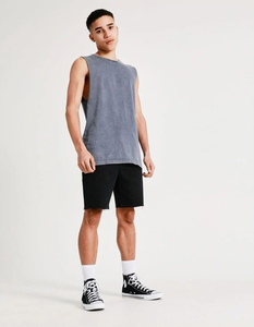 <b>Mens</b> New Cotton Vest <b>Mens</b> Summer Solid Color Loose Japanese Sports Comfortable Sleeveless Tank Tops Washed Vintage <b>Singlets</b> - Product Image 3