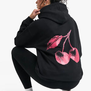 Nouvelle mode sweat à capuche pour femme surdimensionné graphique cerise personnalisé chaud Flecce anti-rides respirant sweats à capuche Gym & Streetwear pour femmes - Product Image 1