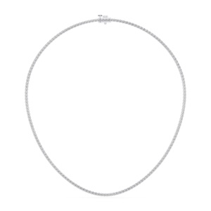 Collier de tennis classique en diamant taille ronde Moissanite E-F/VVS-VS de 12.00 carats 17 pouces fabriqué en or massif 10K,14K,18K - Product Image 5