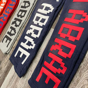 Fabricante de ropa, logotipo personalizado, estampado gráfico, ropa informal acampanada, pantalones de chándal, pantalones de hombre lavados para correr Unisex - Product Image 4