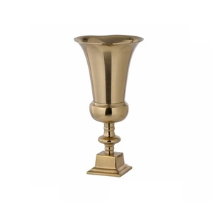 Wedding Decoration Luxurious Design Metal Flower Pot Handmade Designer High Quality Copper Antique Aluminum Flower <b>Vase</b> - Product Image 2