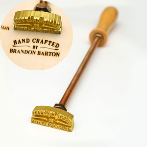 Custom Logo Wood Branding Iron – Leather & Wood Stamp With Handle, BBQ Heat Stamp, Includes Wooden Box - View #11