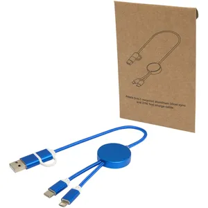Cable USB Reciclado 5 en 1 Personalizado Alasia para Dispositivos, Producto Promocional - Product Image 4