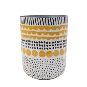 Jardinière ronde en émail en métal Srtylish avec Pot de conception de luxe en PC argenté mat pour décor de table fait à la main décor à la maison personnalisé - Product Image 4