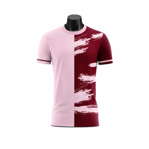 เสื้อฟุตบอลแบบซับลิเมชั่นสั่งทำพิเศษ สองสี แห้งเร็ว ระบายอากาศได้ดี เหมาะสำหรับฝึกซ้อมและแข่งขัน รับผลิตแบบ OEM ODM ขายส่ง - Product Image 1