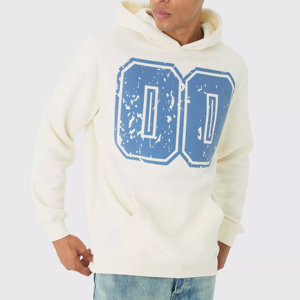 Sweat à capuche en molleton épais pour homme, coupe oversize, impression personnalisée de luxe, pull en coton pour l'hiver, vente en gros - Product Image 1