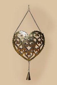 Oro forma de corazón colgante de pared Metal especial boda compromiso decoración fábrica al por mayor - Product Image 3