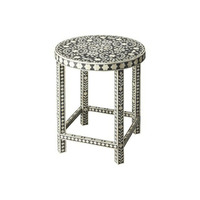 Table d'appoint en bois au design moderne avec incrustation en os/résine 14x18 pouces quantité minimale de commande bas 20 Ps pour meubles de salon et de chambre à coucher de luxe