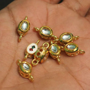 ตัวเชื่อมต่อ meenakri kundan โลหะผสมทองหรูหรามาใหม่ - Product Image 6