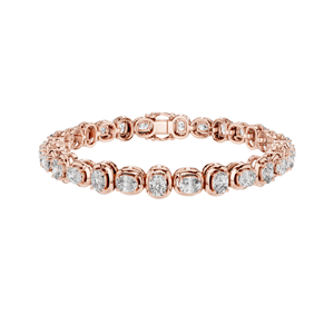Bracelet tennis en diamant de laboratoire 6,82 CT, taille coussin, or 10KT, 14KT, 18KT et argent 925, options or rose, jaune, blanc - Product Image 2