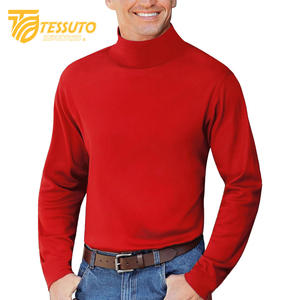 Pulls en tricot brodés pour hommes ODM 100% coton Couleur unie Motif entièrement respirant Séchage rapide Coupe-vent Confort d'hiver - Product Image 6