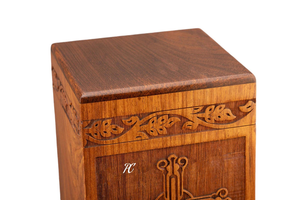 โกศเผาศพทำจากไม้โรสวู้ดทำมือใส่เถ้ากระดูกสำหรับผู้ใหญ่ที่ระลึกสำหรับขี้เถ้า - Product Image 3