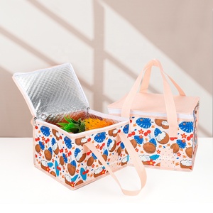 Environmentally friendly fashion RPET heat-resistant food storage and <b>cooling</b> <b>bag</b>, with a zipper, customizable - Product Image 4