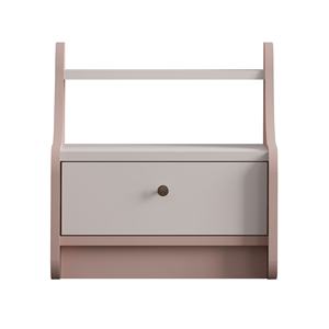 Chevet démontable MUSVENUS de fabrication turque, unique, avec bande de bordure en aggloméré de 18 mm, armoire en bois, 1 tiroir, design moderne - Product Image 1