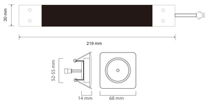 Trọng lượng nhẹ kích thước nhỏ không duy trì khẩn cấp Downlight 6 cái 2835(1 Wát) SMD LED với Li-ion pin - Product Image 4