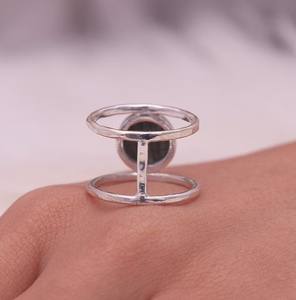 Seraphinite แหวนสําหรับสาว 925 เครื่องประดับเงินสเตอร์ลิง Seraphinite Cabochons แหวนหมั้นแหวนขายส่งเครื่องประดับ - Product Image 2