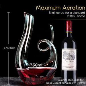 2024年ホットセール商品 Ama手吹きU字型デカンター 手作りワイングラス カラフェ プレミアム品質ワインデカンター - Product Image 4