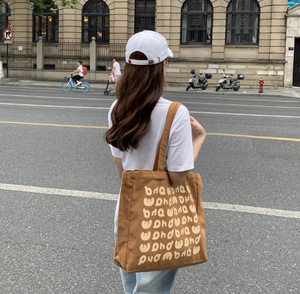 High Quality Cotton <b>Canvas</b> Women's Gym Tote Large Capacity One Shoulder Strap Custom Logo Fashionable Striped Shopping <b>Bag</b> - Product Image 4