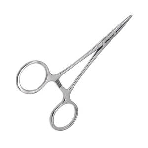 Pince à épiler manuelle en acier inoxydable argenté pour les procédures médicales/dentaires/vétérinaires, pince à épiler incurvée de précision, forceps Kelly CE - Product Image 3