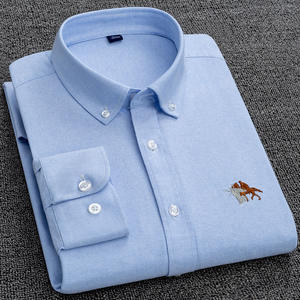 Camisa de algodón de manga larga informal para hombre 100% algodón de alta calidad resistente a las arrugas cómoda de moda nueva llegada Venta caliente - Product Image 1