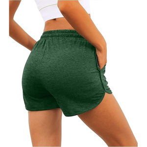 Pantalones cortos de lana para mujer, cintura alta, deportivos, de algodón suave, cintura elástica, ligeros, transpirables, ropa informal de verano - Product Image 3