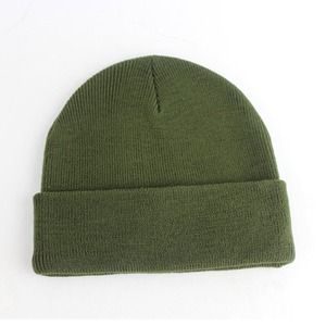 100% Acrylic Knitted Winter <b>Warm</b> Plain Blank Green Custom Beanie <b>Hat</b> - Product Image 3