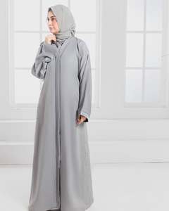 Aïd traditionnel musulman femmes modeste Abaya 2025 islamique soie tissu étage longueur à manches longues robes de prière en gros turc - Product Image 4