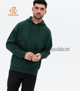 เสื้อมีฮู้ดแบบสวมหัวสำหรับผู้ชายผ้าฝ้าย80% 300gsm สีพื้นทรงปกติว่างเปล่าแบบคลาสสิกงานปักโลโก้ได้ตามต้องการ - Product Image 5