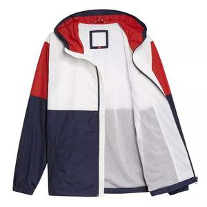 Logotipo personalizado 2024 Nuevo diseño Chaquetas de lluvia casuales baratas para ropa de hombre Poliéster Algodón Nylon Bloque Color High Street 500g - Product Image 3