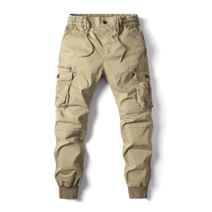 Pantalon cargo décontracté pour homme MONO RIDERS, multi-poches, coupe droite ample, pantalon de sport d'extérieur, respirant, toile 100% polyester plissée - Product Image 5