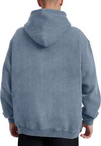 Otoño Streetwear Sudaderas con capucha Diseño forrado Logotipo frontal Impresión de pantalla de seda Digital Tie-Dye Lavado ácido Técnicas de lavado Sólido con capucha - Product Image 2