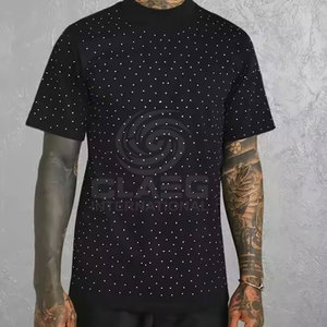 Haute qualité 100% Polyester hommes t-shirt séchage rapide et respirant strass vêtements léger personnalisation avec prix de gros - Product Image 1
