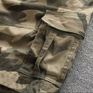 Nuevos pantalones cortos de algodón, pantalones cortos informales holgados con bolsillo Cargo para hombre, pantalones cortos con cordón para Fitness para hombre - Product Image 4