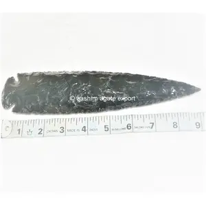 Black Obsidian 9 Inch Long Arrowheads Wholesale Natural Stones Crystal Crafts Reiki Rocks Minerals Black Obsidian Arrowheads