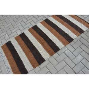 Tapis Moderne Marron Beige 2,8X6,2 pieds Grand Rectangle Classique Vintage Style Turc Laine Polyester Patchwork Motif Latex - Product Image 2