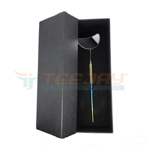 Curved Titanium Rainbow Stainless Steel Cosmetic Lash <b>Mirror</b> with box <b>Magnifying</b> Precision Eyelash Application Custom Log - Product Image 2