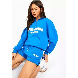 เสื้อสเวตเชิ้ตโอเวอร์ไซส์คุณภาพสูงสำหรับผู้ชาย ผ้าฝ้ายหนานุ่ม ใส่ได้ทั้งชายและหญิง ขายส่ง ปรับแต่งได้ พิมพ์ลายพัฟฟ์ เสื้อฮู้ดดี้สำหรับผู้ชายและผู้หญิง - Product Image 4