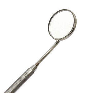 Miroir buccal dentaire PISSCO avec manche, revêtement rhodié, surface avant en acier inoxydable allemand - Product Image 2