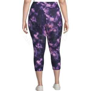 Lightweight <b>Low</b> Price Women's High <b>Waist</b> Breathable Casual Capri <b>Legging</b> Solid Color Plus Size Custom Made - Product Image 2