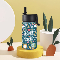 Bouteille d'eau isotherme personnalisée en acier inoxydable de 12 oz pour les cadeaux de la Journée des enseignants, gourde souvenir de diplôme personnalisée