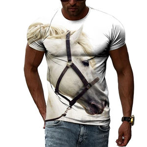 เสื้อยืดสำหรับผู้ชายผ้าฝ้ายธรรมดา - Product Image 2